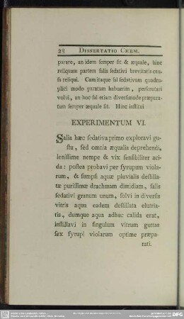 Experimentum VI