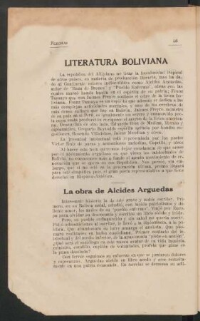 Literatura boliviana