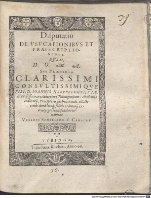 Disp. de usucapionibus et praescriptionibus