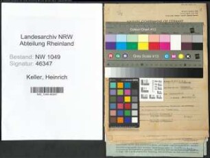 Entnazifizierung Heinrich Keller , geb. 02.12.1913 (Steuerinspektor)