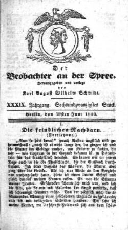 26. Stueck, 29. Juni 1840