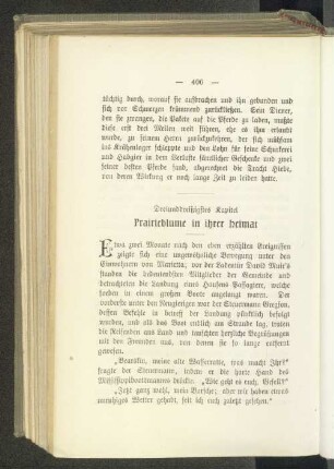 Dreiunddreißigstes Kapitel Prairieblume in ihrer Heimat