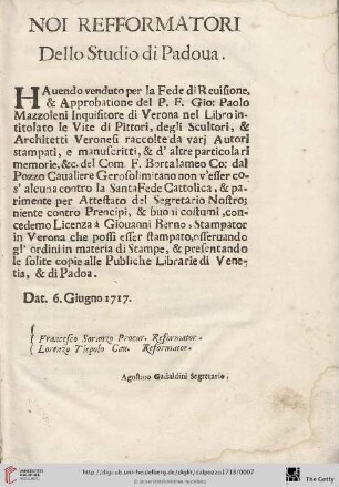 Noi refformatori dello studio di Padoua