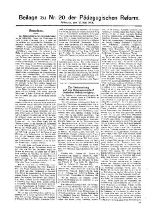 Zur Vorbestellung auf das Kriegsgedenkbuch deutscher Volksschullehrer : Beilage zu Nr. 20 der Pädagogischen Reform