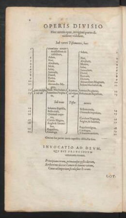 Operis Divisio