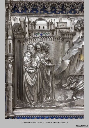 Silberaltar: Johannes der Täufer auf dem Weg in die Wüste