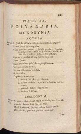 Classis XIII. Polyandria