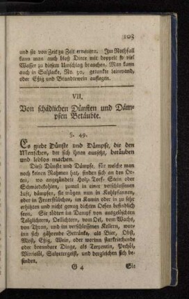 VII. Von schädlichen Dünsten und Dämpfen Betäubte.