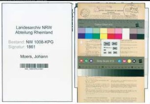 Entnazifizierung Johann Moers , geb. 12.07.1911 (Postarbeiter)