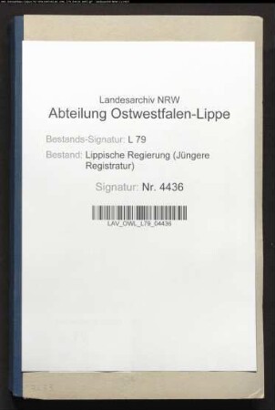 Verwaltung des Stifts Cappel [alter Titel: Acta generalia, das Stift Cappel betr.]