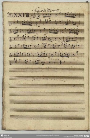 28. Anonymus, Menuette, C-Dur