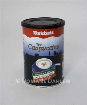 Dose "Löslicher Kaffee Typ Cappuccino" der "Reichelt" Eigenmarke