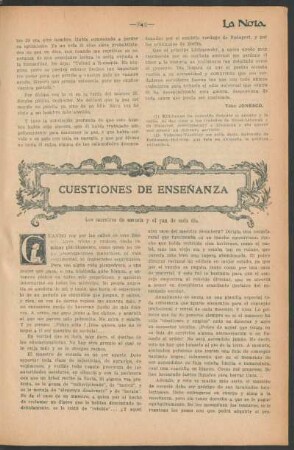 Cuestiones de enseñanza : Los maestros de escuela y el pan de cada día