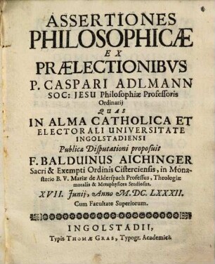 Assertiones Philosophicae