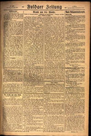 Zweite Ausgabe vom Sonntag, den 11. Juli 1926.
