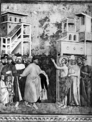 Franziskuslegende — Der heilige Franziskus verzichtet auf das väterliche Erbe