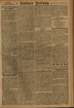 Zweite Ausgabe vom Sonntag, den 22. Oktober 1922.