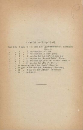 Druckfehler-Verzeichniß