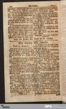 Die Epistel St. Jacobi.