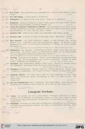 Liturgische Gewänder (Nr. 1391-1424)