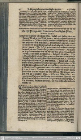 Die Predigten über den neun und dreissigsten Psalm