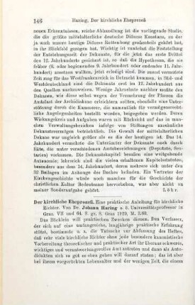 146-147 [Rezension] Haring, Johann, Der kirchliche Eheprozeß