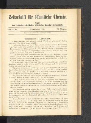 Chemikerin - Laborantin.