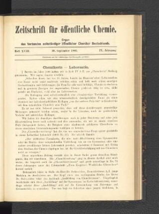 Chemikerin - Laborantin.
