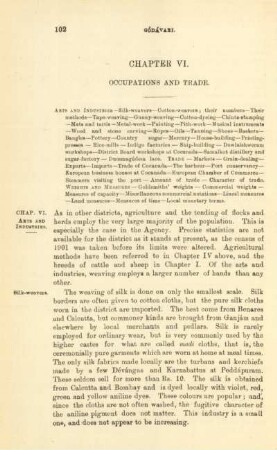 Chapter VI. Occupations and trade
