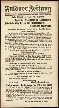 Ausgabe vom Mittwoch, den 19. Juli 1916.