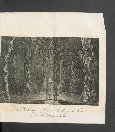 Tafel: Das Wasser auflösend und gestaltend. Die Adelsberger Höhle.