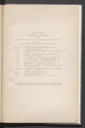 Die Illustrirte Ausgabe das Cataloges