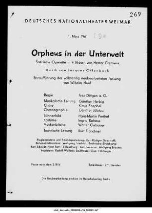 Orpheus in der Unterwelt