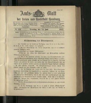 No. 122, 22. Juni 1915