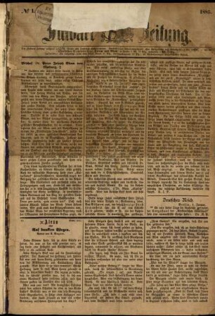 Ausgabe vom Freitag, den 02. Januar 1885.