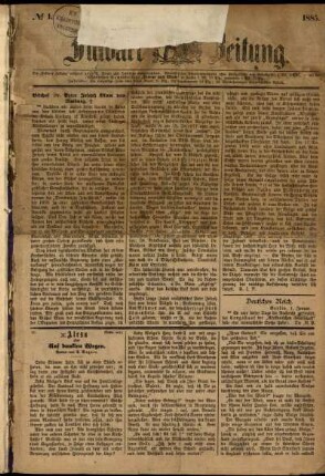 Ausgabe vom Freitag, den 02. Januar 1885.
