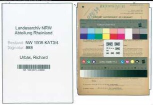 Entnazifizierung Richard Urbas , geb. 19.08.1904 (Ingenieur)