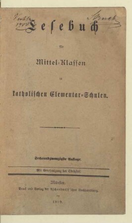 Lesebuch für Mittel-Klassen in katholischen Elementar-Schulen