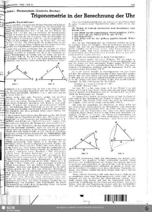 Trigonometrie in der Berechnung der Uhr