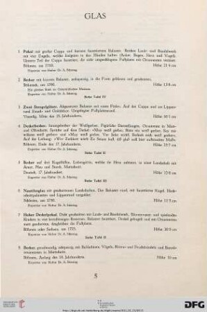 Glas (Nr. 1-36)