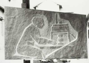 Relief mit Arbeitsdarstellung (Chemiker)