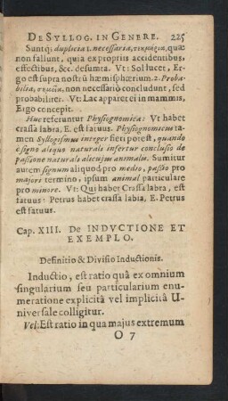 Cap. XIII. De Indvctione Et Exemplo.