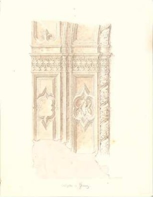 Bürklein, Eduard; Florenz (Italien); Domplatz - Loggia del Bigallo (Detail, Schnitt)