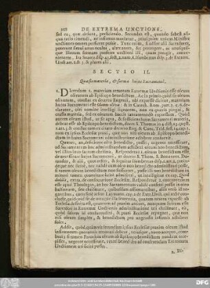 Sectio II. Quae sit materia, & forma huius Sacramenti.