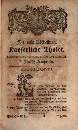 Vollständiges Thaler-Cabinet, Dritter Theil