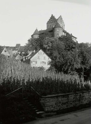 Meersburg, Altes Schloss : Meersburg. Altes Schloss. Ansicht mit Dagobertsturm von Südwesten