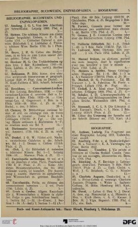 Bibliographie, Buchwesen und Enzyklopädien (Nr. 57-80)