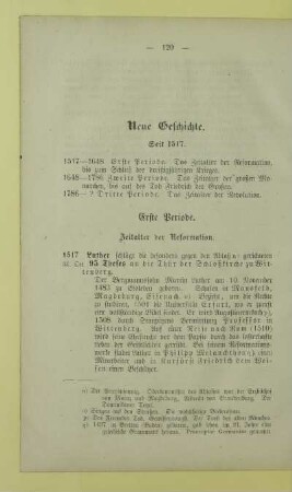 Neue Geschichte. Seit 1517