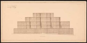 Messehaus, Hamburg Vorschlag B: Aufriss Westansicht 1:500 (von Inv.Nr. 3282)