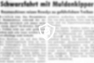 Schwarzfahrt mit Muldenkipper